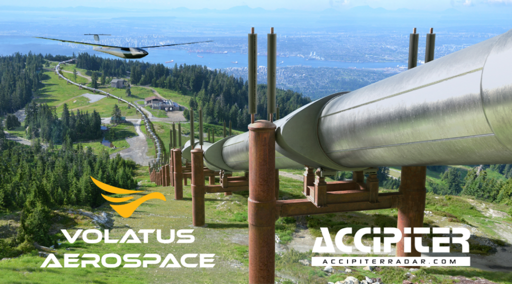 Image drone inspecting pipeline